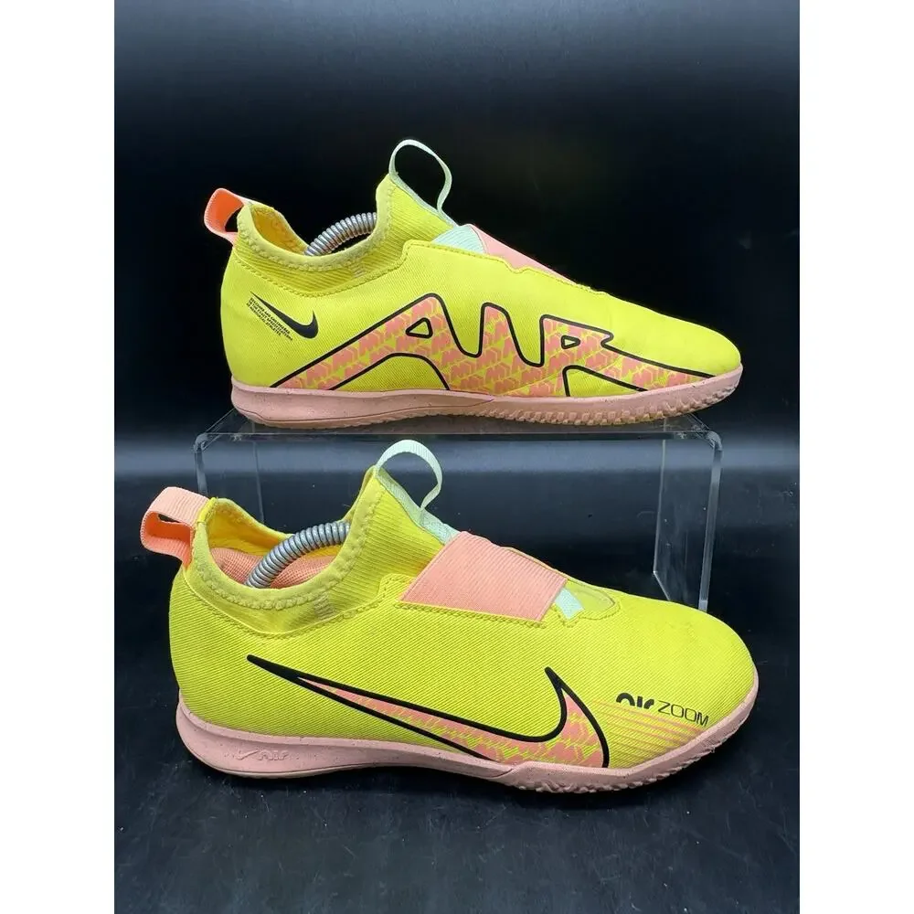 Nike Jr Zoom Mercurial Vapor 15 Indoor Kids Shoes Size 4.5Y DJ5619-780